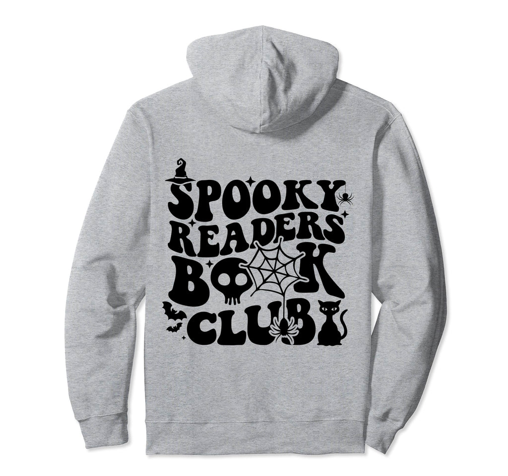 Spooky Readers Book Club Groovy Back T-Shirt - Unique Graphic Unisex - T-Shirt, Sweatshirt, Hoodie