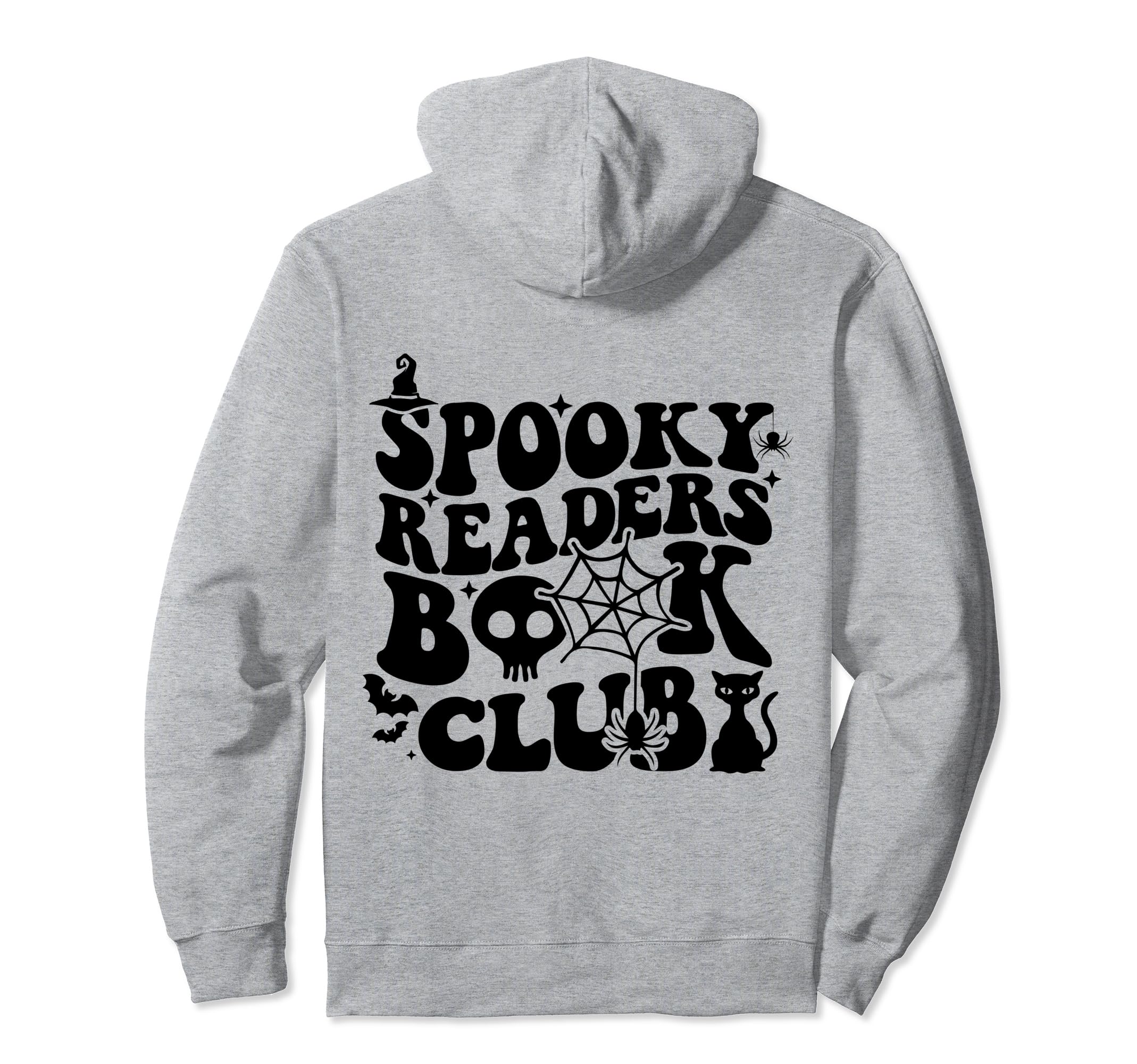Spooky Readers Book Club Groovy Back T-Shirt - Unique Graphic Unisex - T-Shirt, Sweatshirt, Hoodie