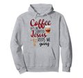 Coffee Gets Me Started Jesus Keeps Me Hoodie - Graphic Print for Adults - T-Shirt, Sweatshirt, Hoodie