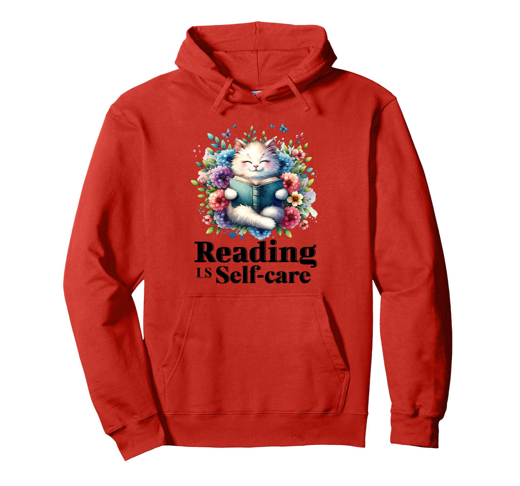 Reading Is Self Care Funny Bookworm Hoodie - Unique Graphic Men Women - T-Shirt, Sweatshirt, Hoodie