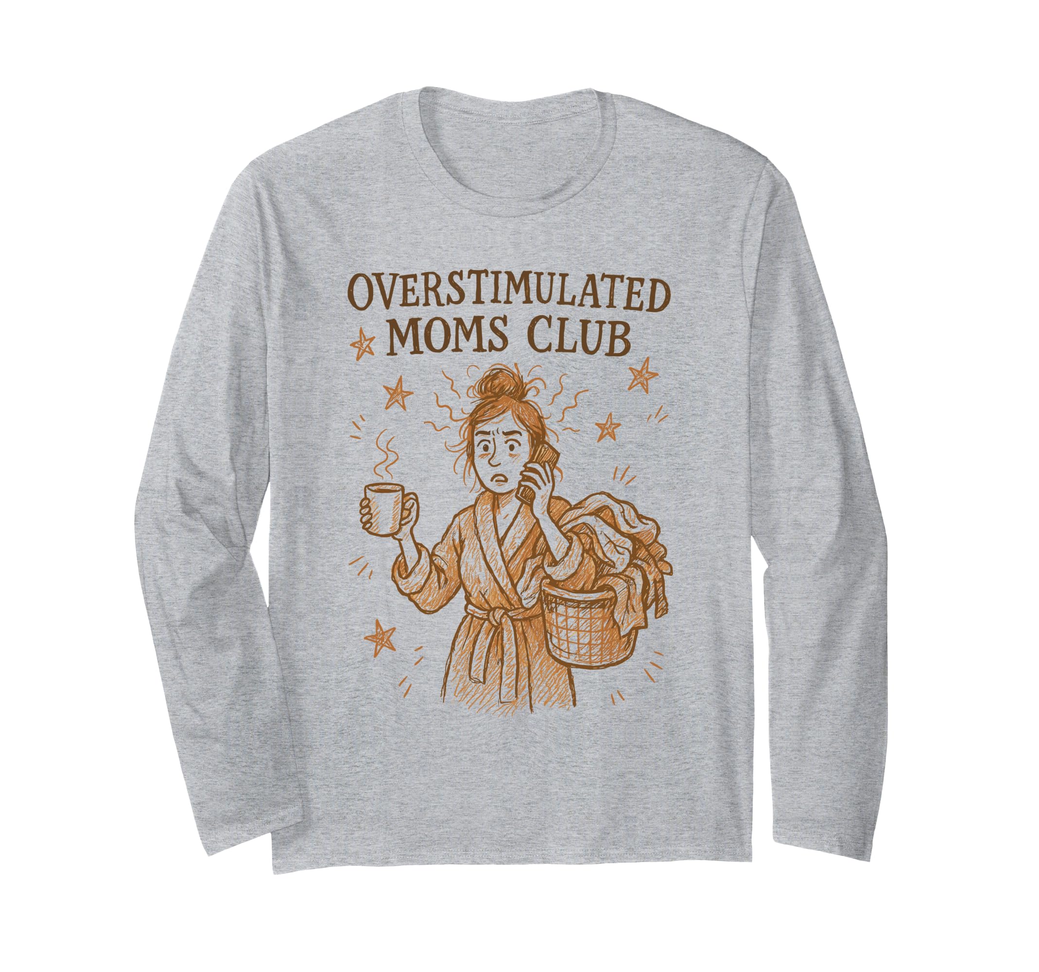 Groovy Moms Club Overstimulated Sweatshirt - Graphic Print for Adults - T-Shirt, Sweatshirt, Hoodie