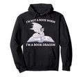 Book Dragon Funny Reading Enthusiast Hoodie - Custom Art Print Men Women - T-Shirt, Sweatshirt, Hoodie