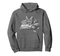 Cat Napping Open Book Tea Cup Reading Hoodie - Streetwear Style Men Women - T-Shirt, Sweatshirt, Hoodie
