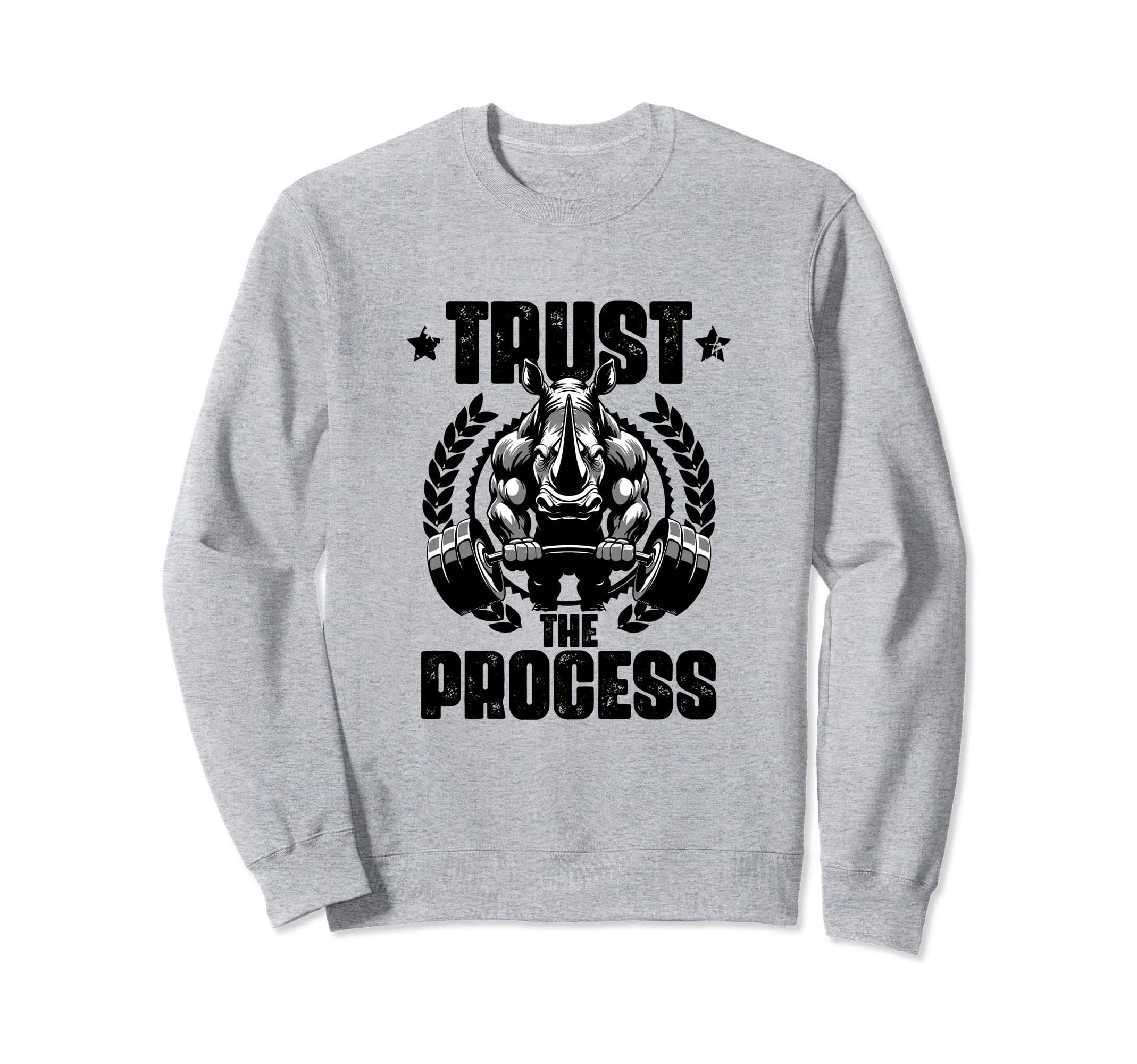 Trust Process Rhinoceros Workout Sweatshirt - Aesthetic Graphic Men Women - T-Shirt, Sweatshirt, Hoodie
