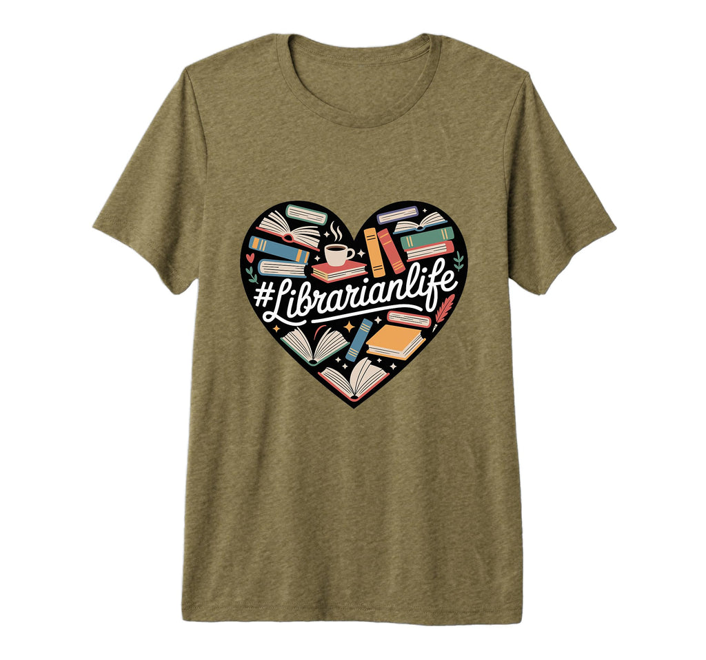 Librarian Life Bookworm Bookish T-Shirt - Fun Novelty Design for Adults - T-Shirt, Sweatshirt, Hoodie