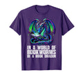 World Bookworms Be Book Dragon Reading T-Shirt - Graphic Print Unisex - T-Shirt, Sweatshirt, Hoodie