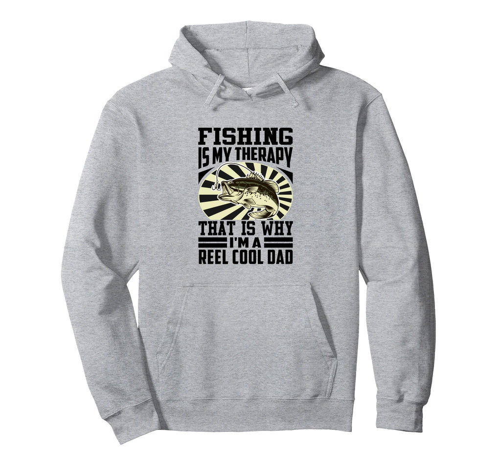 Fishing Is My Therapy That Is Why Hoodie - Fun Novelty Design for Adults - T-Shirt, Sweatshirt, Hoodie