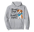 Therapy Dog Team Dogs Make Pawsitive Hoodie - Minimalist Print for Adults - T-Shirt, Sweatshirt, Hoodie