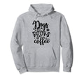 Dogs Books And Coffee Funny Dog Hoodie - Casual Everyday Wear for Adults - T-Shirt, Sweatshirt, Hoodie