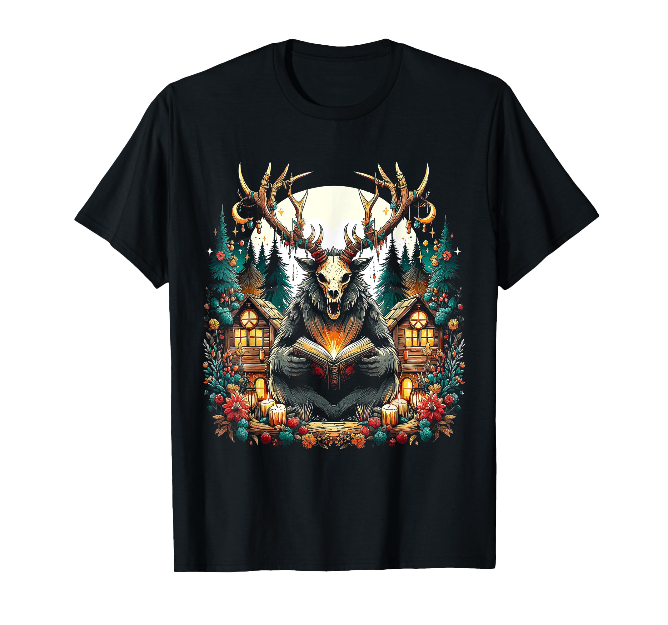 Cryptid Wendigo Book Nerd Readers T-Shirt - Aesthetic Graphic Men Women - T-Shirt, Sweatshirt, Hoodie
