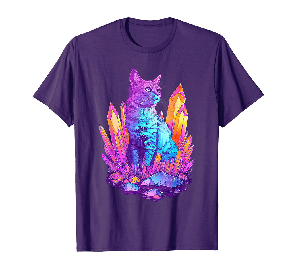 Cat Crystals T-Shirt - Casual Everyday Wear for Adults - T-Shirt, Sweatshirt, Hoodie