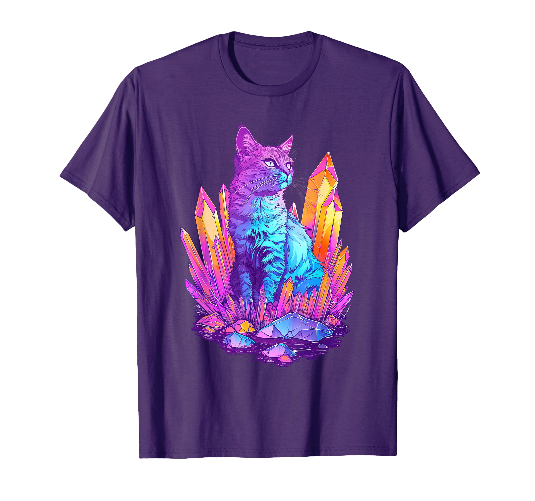 Cat Crystals T-Shirt - Casual Everyday Wear for Adults - T-Shirt, Sweatshirt, Hoodie