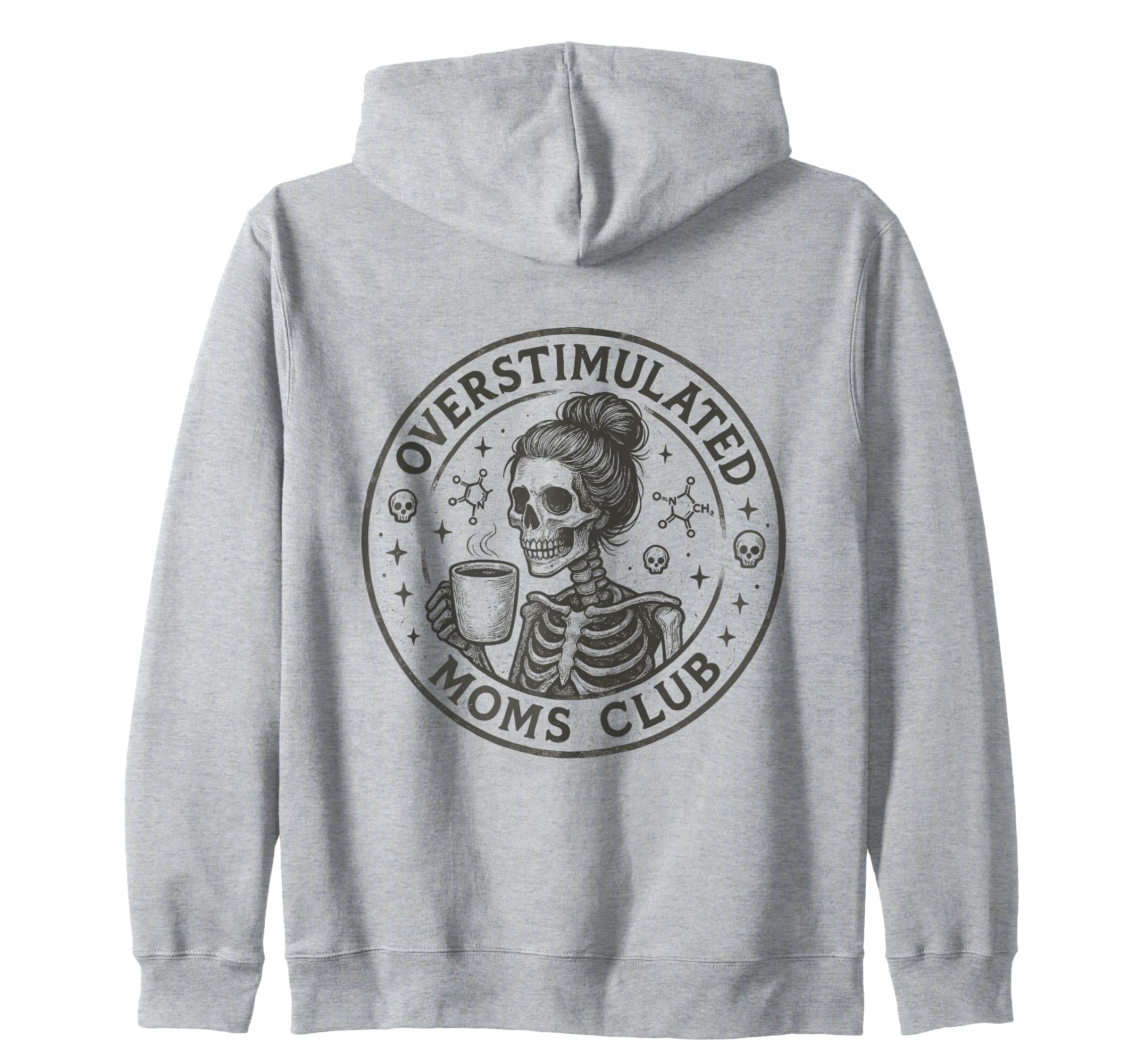 Moms Club Overstimulated Groovy Hoodie - Fun Novelty Design Unisex - T-Shirt, Sweatshirt, Hoodie