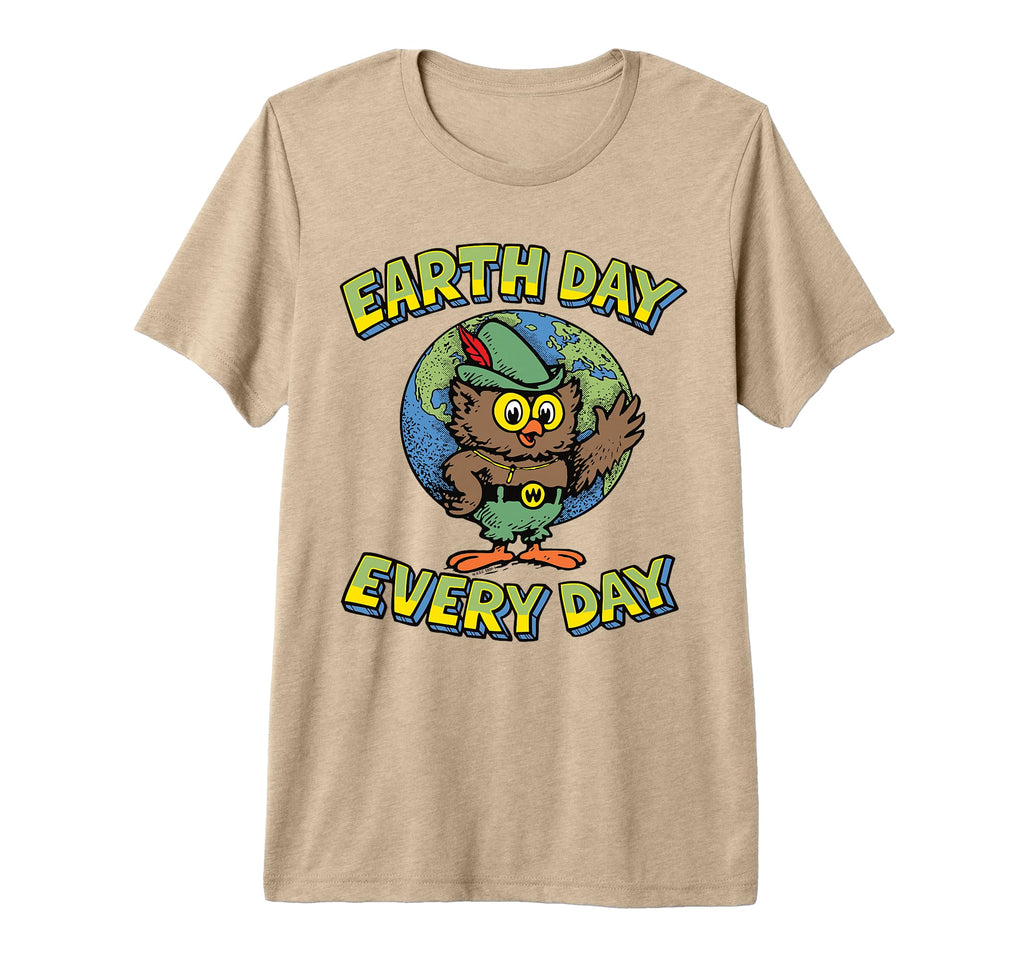 Earth Day Every Day Woodsy Owl Give T-Shirt - Fun Novelty Design Men Women - T-Shirt, Sweatshirt, Hoodie