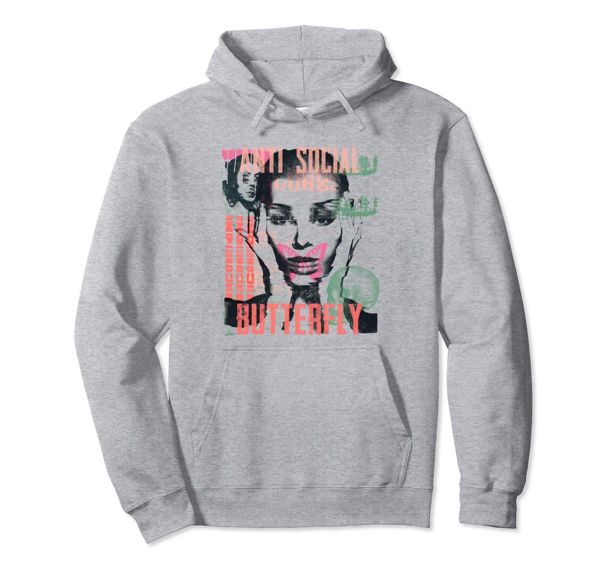 Antisocial Butterfly Fairy Grunge Gorpcore Hoodie - Unique Graphic Unisex - T-Shirt, Sweatshirt, Hoodie
