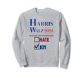 Harris Walz 2024 People Vote Sweatshirt - Novelty Apparel for Adults - T-Shirt, Sweatshirt, Hoodie