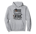 Coffee Gets Me Started Jesus Keeps Me T-Shirt - Aesthetic Graphic Unisex - T-Shirt, Sweatshirt, Hoodie