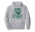 Funny Bookworm Reading Book Dragon 1 Hoodie - Fun Novelty Design Unisex - T-Shirt, Sweatshirt, Hoodie