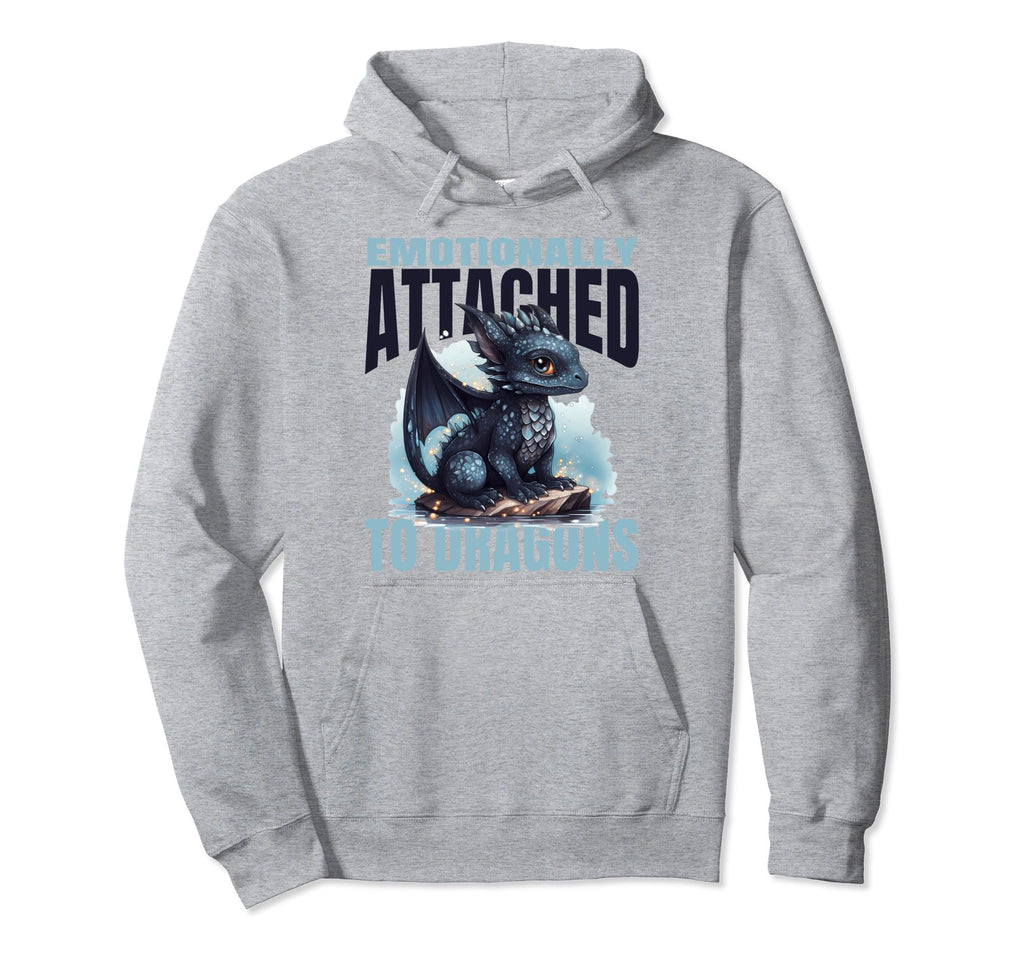 Emotionally Attached To Dragons Books Hoodie - Custom Art Print Men Women - T-Shirt, Sweatshirt, Hoodie