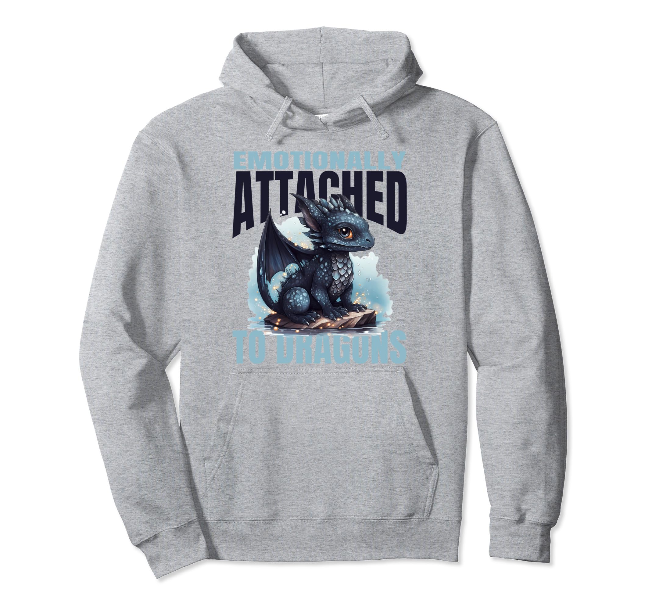 Emotionally Attached To Dragons Books Hoodie - Custom Art Print Men Women - T-Shirt, Sweatshirt, Hoodie