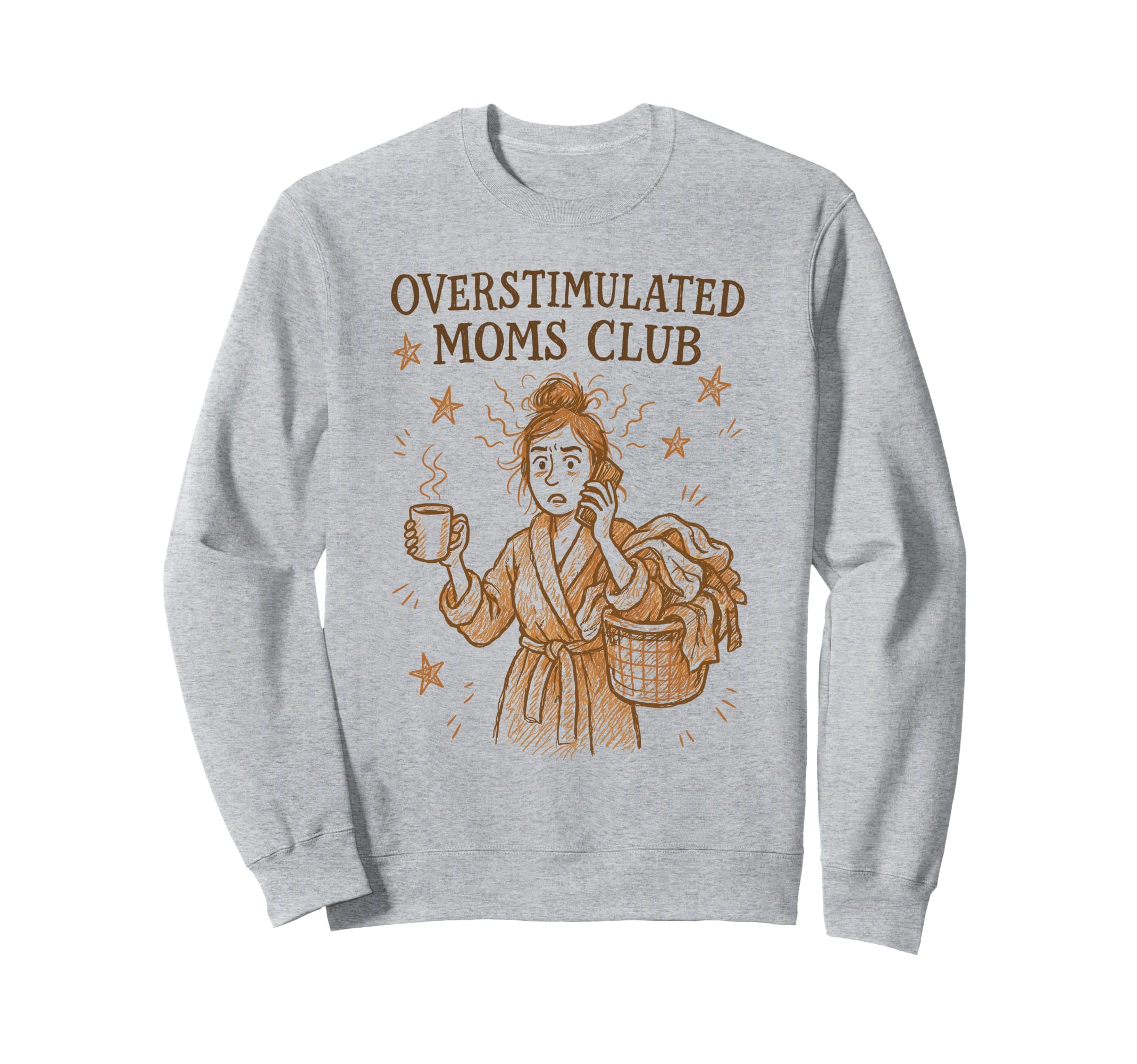 Groovy Moms Club Overstimulated Hoodie - Custom Art Print Unisex - T-Shirt, Sweatshirt, Hoodie