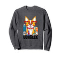 Funny Corgi Geek Corgeek Book Sweatshirt - Trendy Graphic for Adults - T-Shirt, Sweatshirt, Hoodie