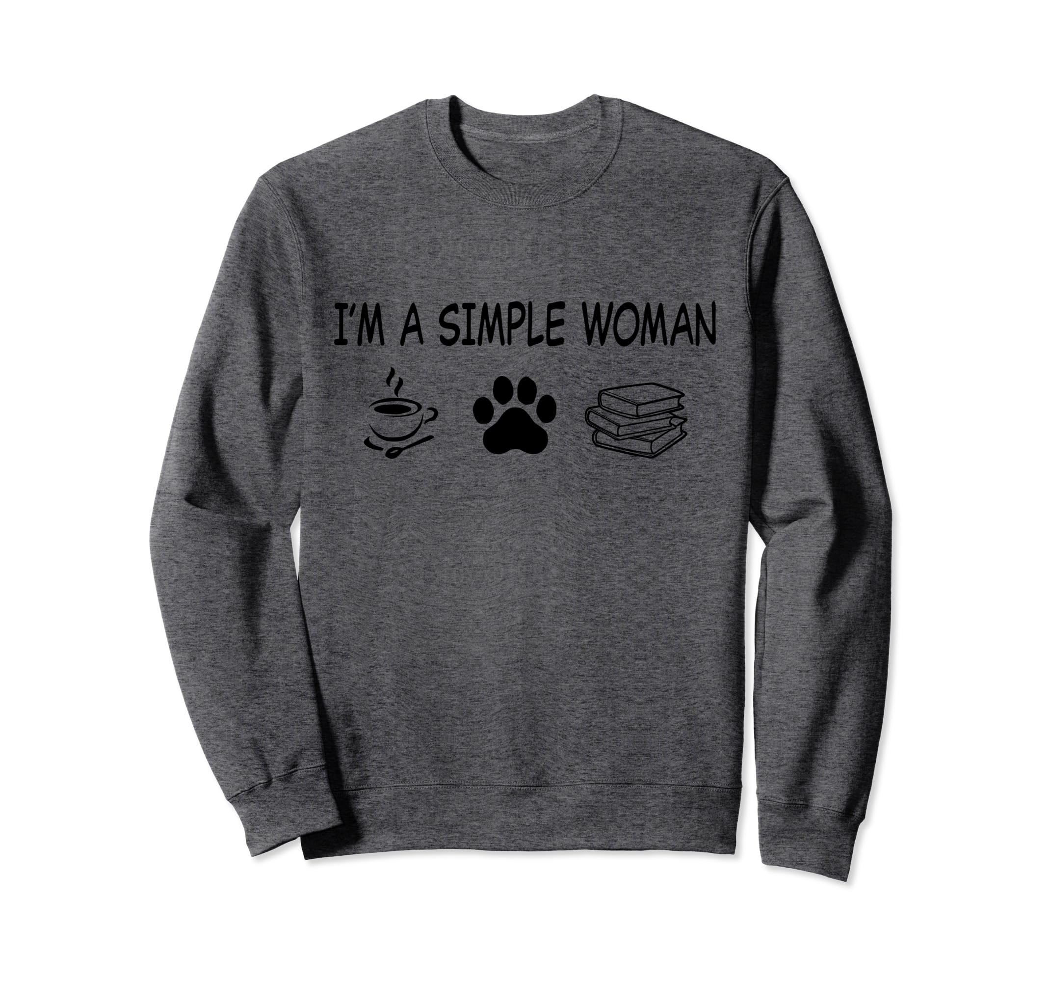 Im Simple Coffee Drinking Dog Sweatshirt - Aesthetic Graphic Men Women - T-Shirt, Sweatshirt, Hoodie