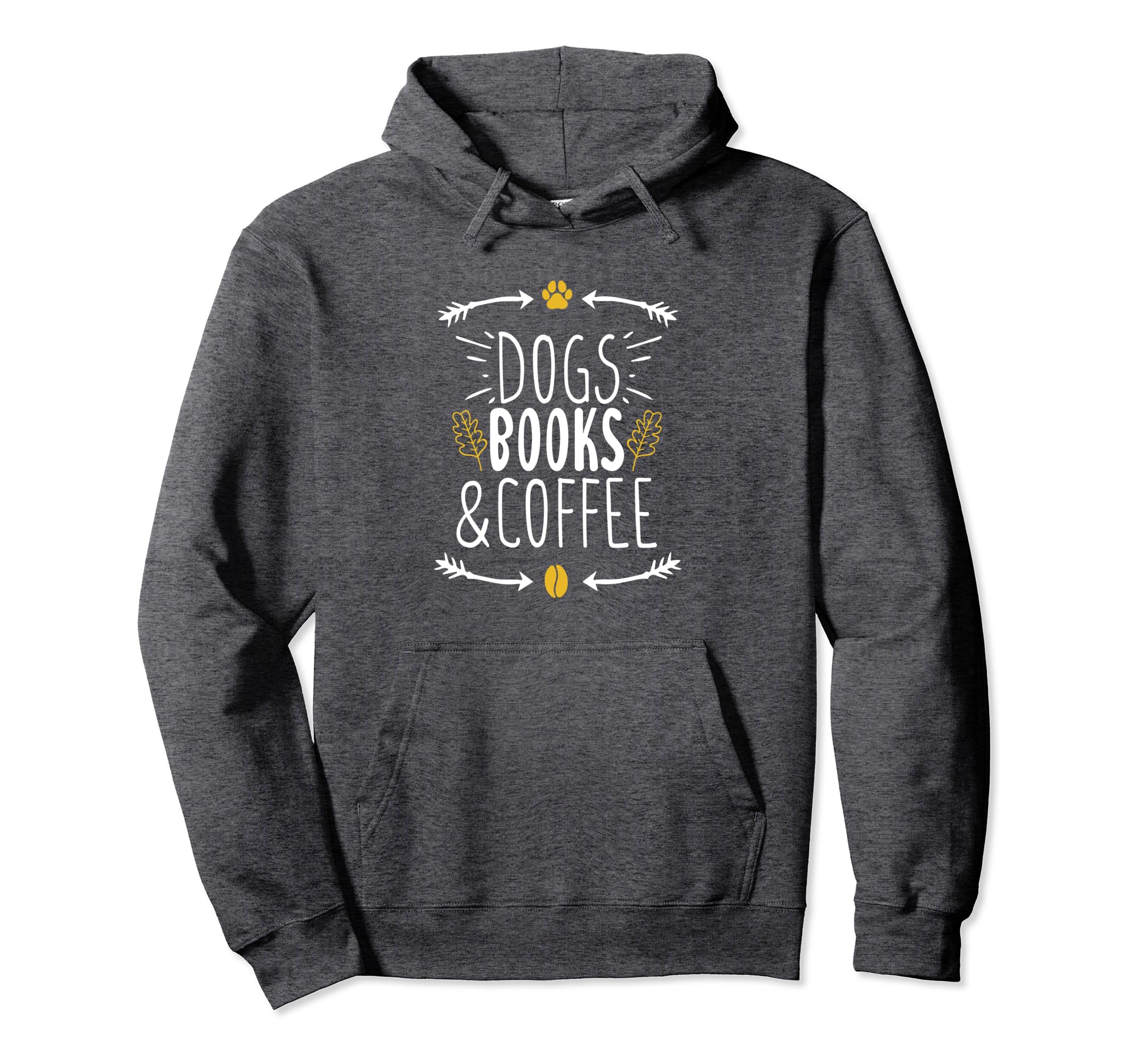 Dogs Books Coffee Hoodie - Graphic Print for Adults - T-Shirt, Sweatshirt, Hoodie