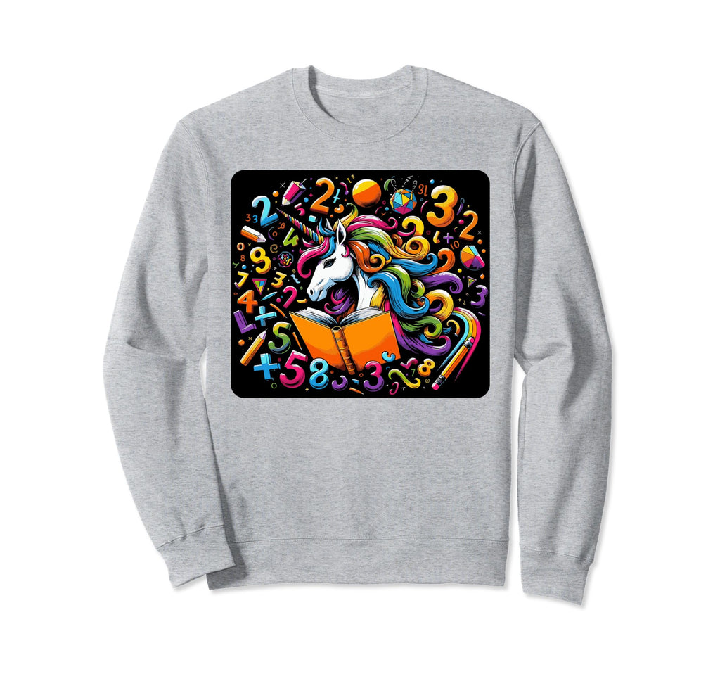 Unicorn Book Reading Books Sweatshirt - Custom Art Print Men Women - T-Shirt, Sweatshirt, Hoodie