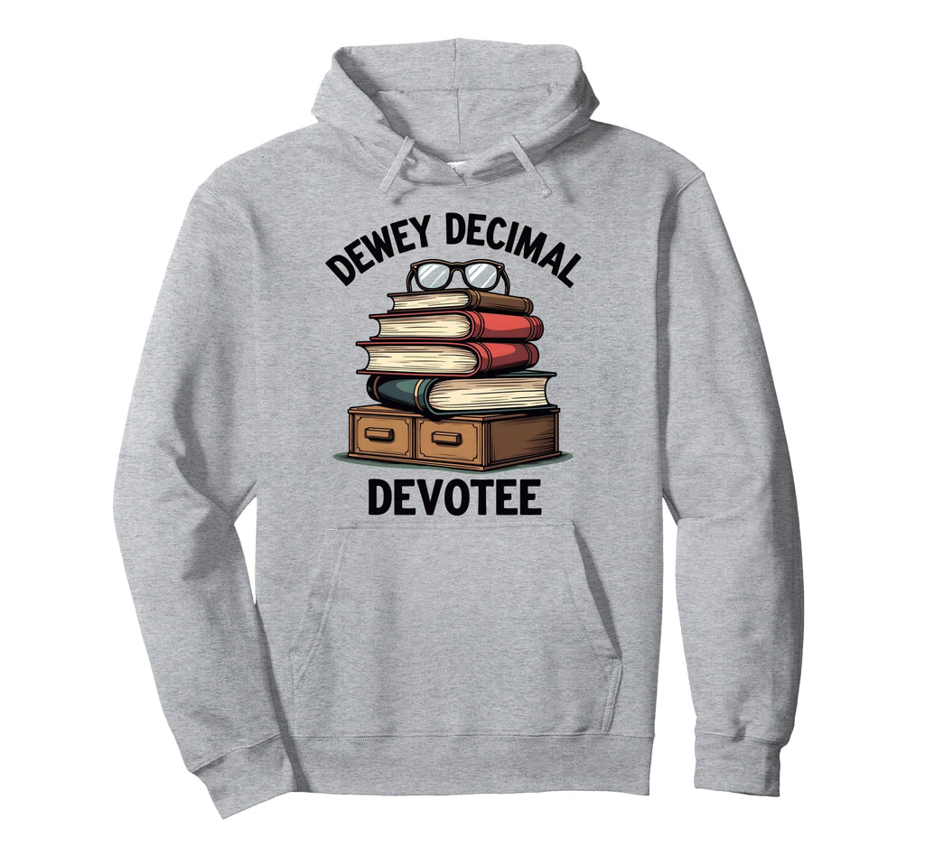 Dewey Decimal Devotee Librarian Hoodie - Minimalist Print for Adults - T-Shirt, Sweatshirt, Hoodie