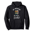 Funny Reading Pun My Weekend Is All Hoodie - Aesthetic Graphic Men Women - T-Shirt, Sweatshirt, Hoodie