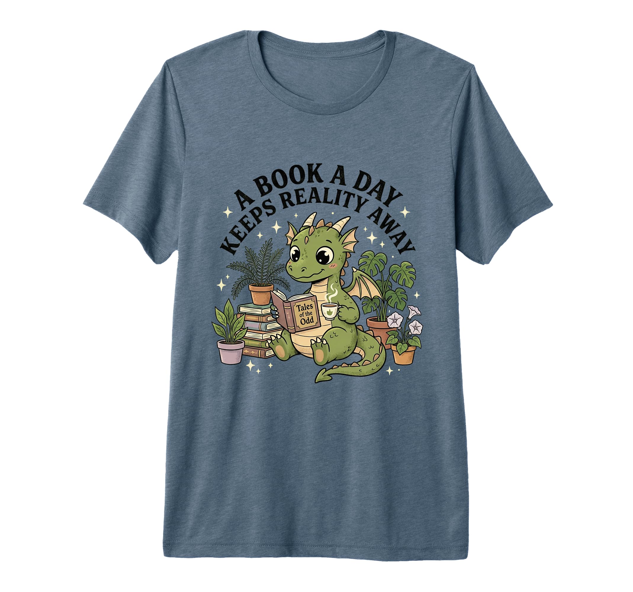 Book Day Keeps Reality Away Dragon Book T-Shirt - Aesthetic Graphic Unisex - T-Shirt, Sweatshirt, Hoodie