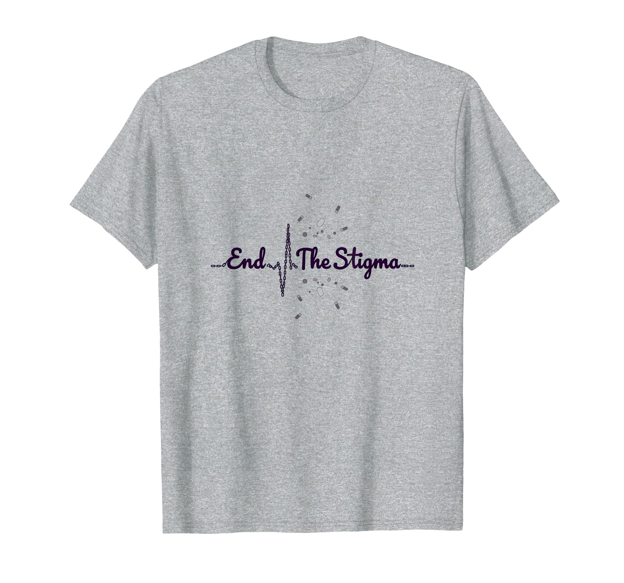 End Stigma Mental Health Awareness T-Shirt - Unique Graphic Men Women - T-Shirt, Sweatshirt, Hoodie