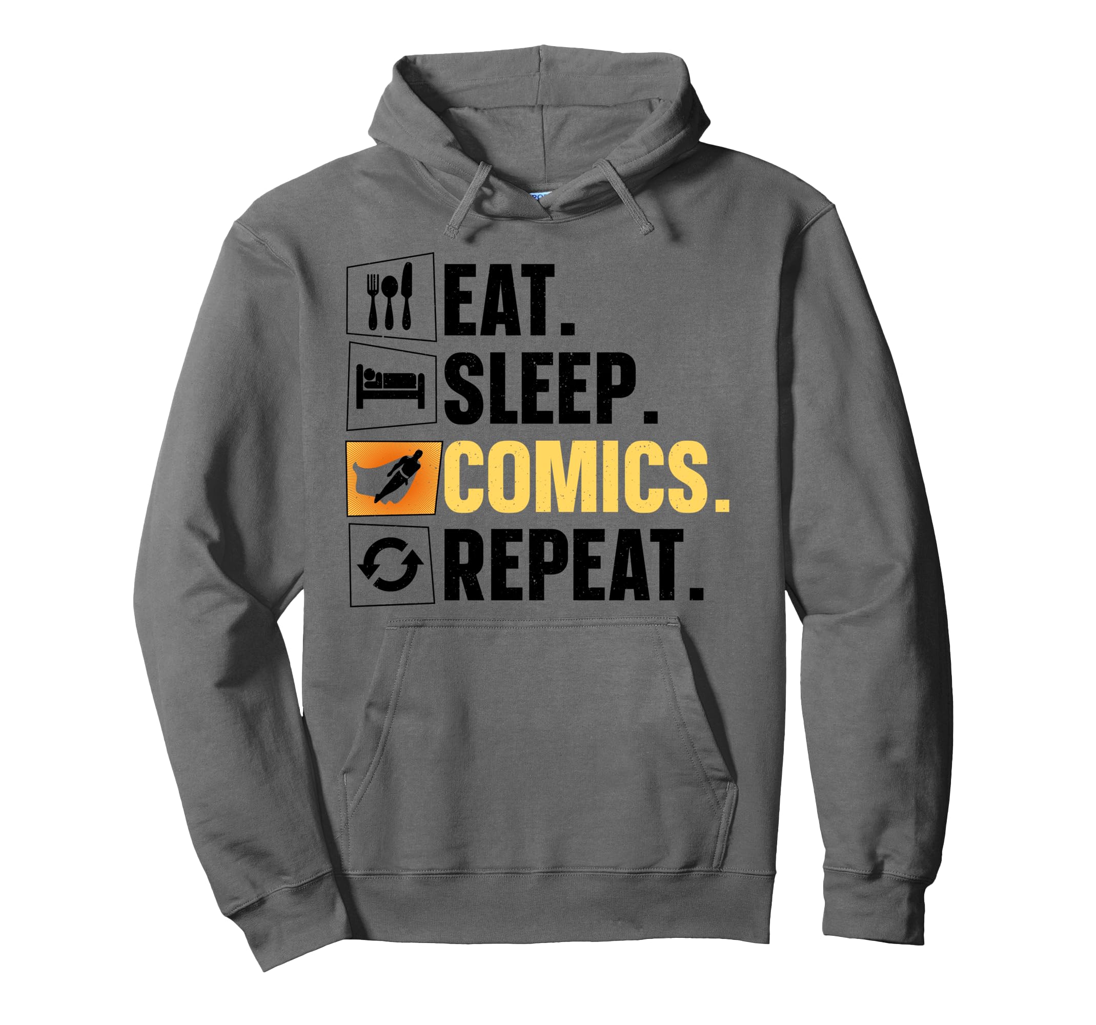 Comics Comic Book Nerd Comic Book Hoodie - Fun Novelty Design for Adults - T-Shirt, Sweatshirt, Hoodie