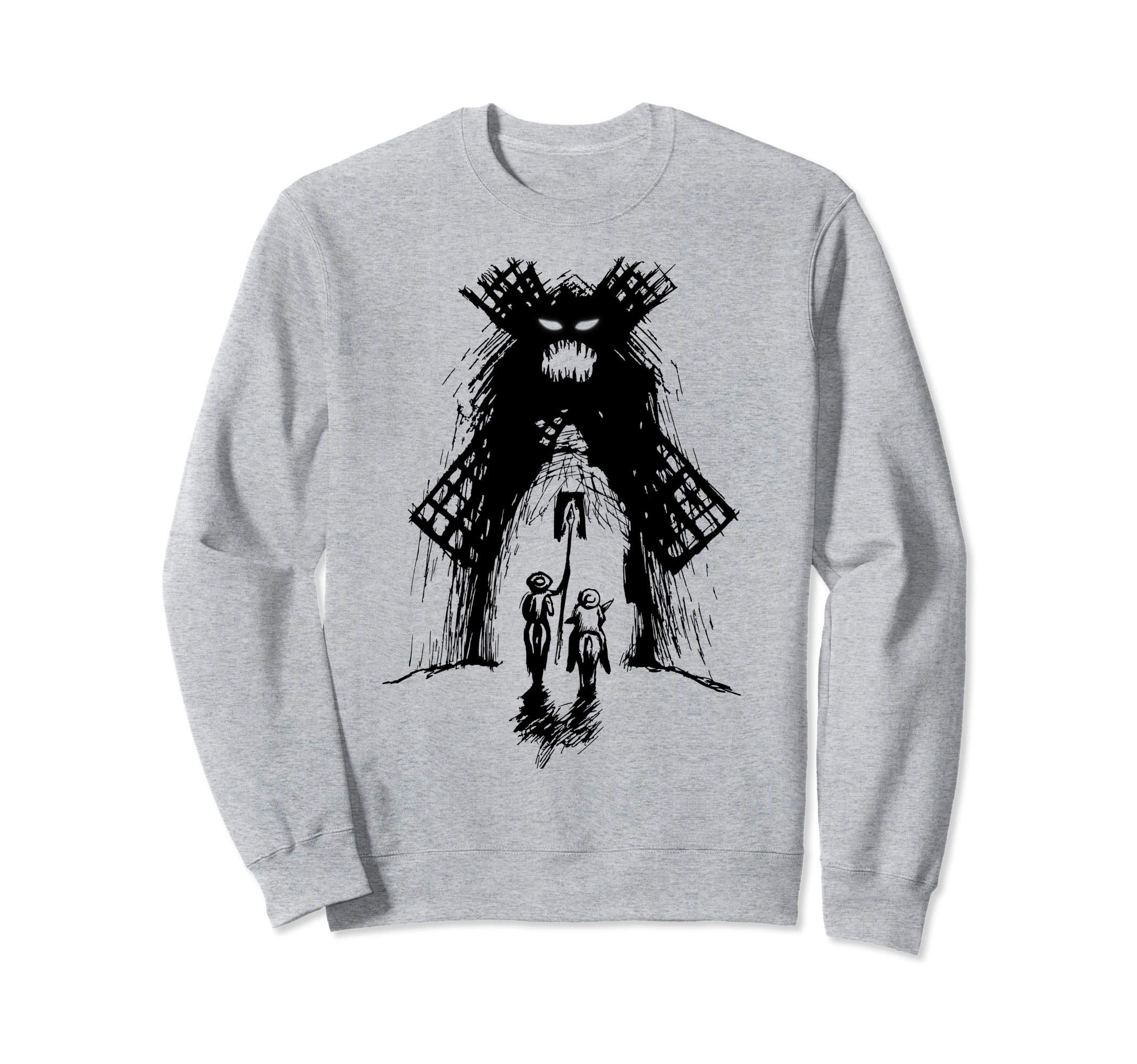 Don Quixote And Sancho Vs Monster Sweatshirt - Custom Art Print for Adults - T-Shirt, Sweatshirt, Hoodie
