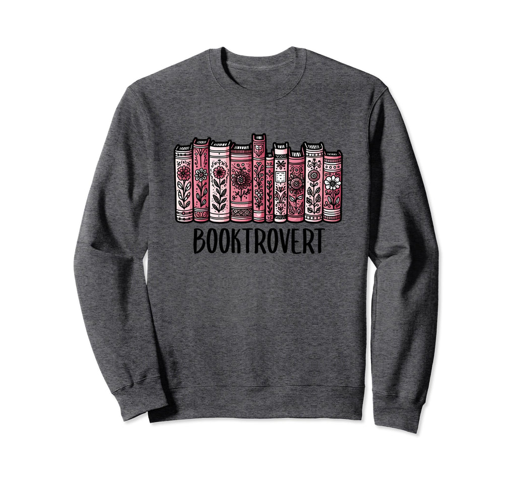 Booktrovert Funny Introvert Book Sweatshirt - Minimalist Print Men Women - T-Shirt, Sweatshirt, Hoodie