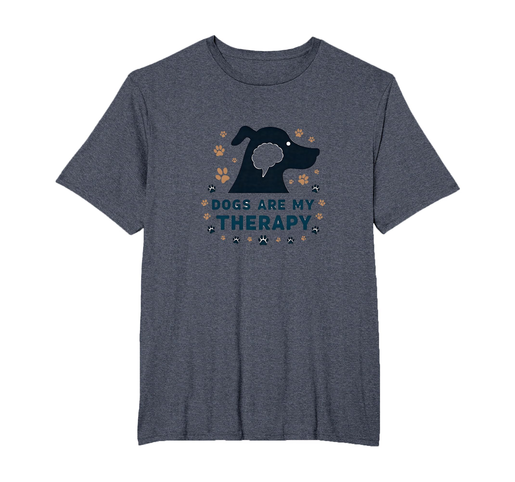Dogs Are My Therapy Pet Lover Paw Mens T-Shirt - Trendy Graphic for Adults - T-Shirt, Sweatshirt, Hoodie
