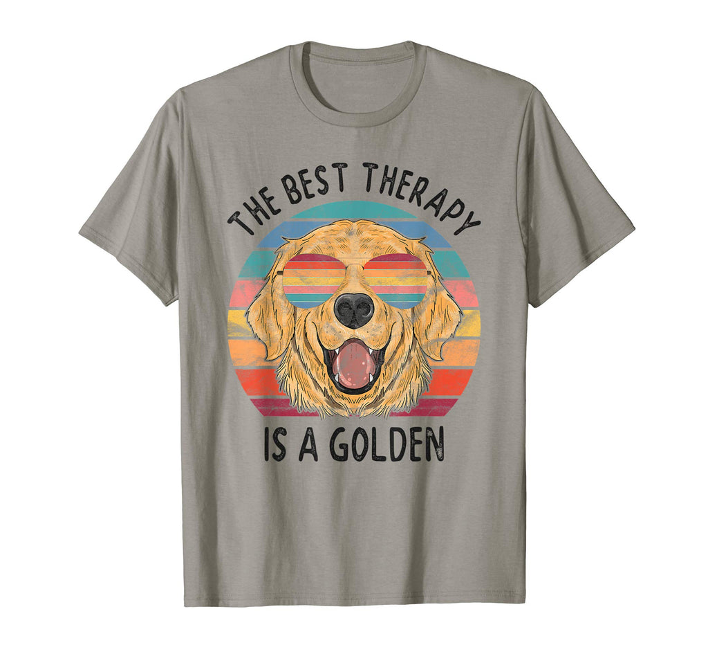 Golden Retriever Is Best Therapy Dog T-Shirt - Unique Graphic Men Women - T-Shirt, Sweatshirt, Hoodie