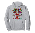 Bookshelf Book Collection Reindeer Reads Hoodie - Aesthetic Graphic Unisex - T-Shirt, Sweatshirt, Hoodie