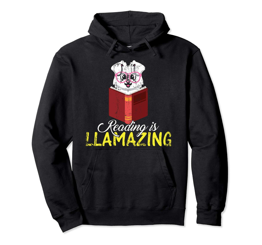 Alpaca Llama Animal Book Lover Hoodie - Minimalist Print for Adults - T-Shirt, Sweatshirt, Hoodie