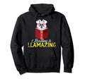 Alpaca Llama Animal Book Lover Hoodie - Minimalist Print for Adults - T-Shirt, Sweatshirt, Hoodie