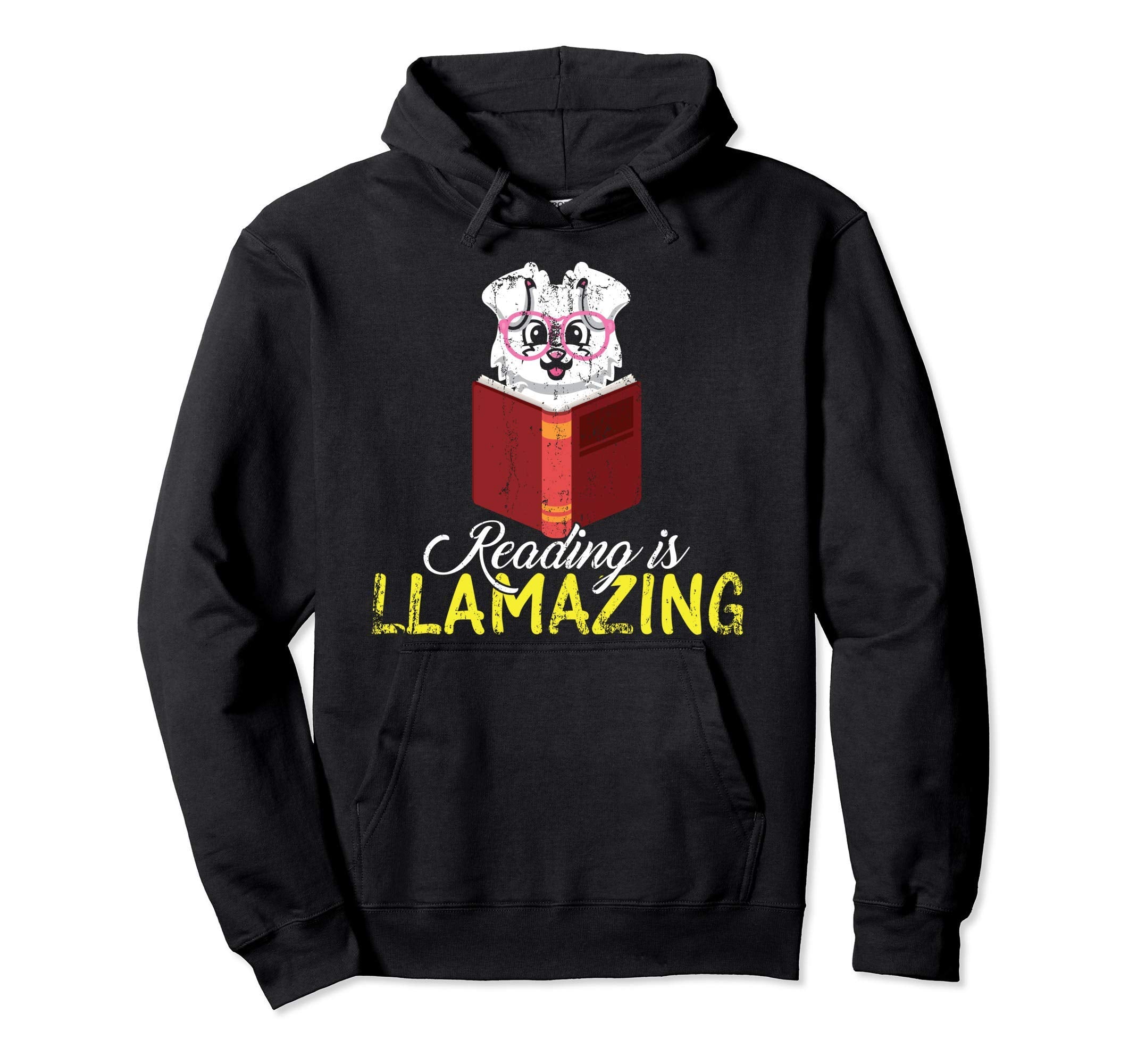 Alpaca Llama Animal Book Lover Hoodie - Minimalist Print for Adults - T-Shirt, Sweatshirt, Hoodie