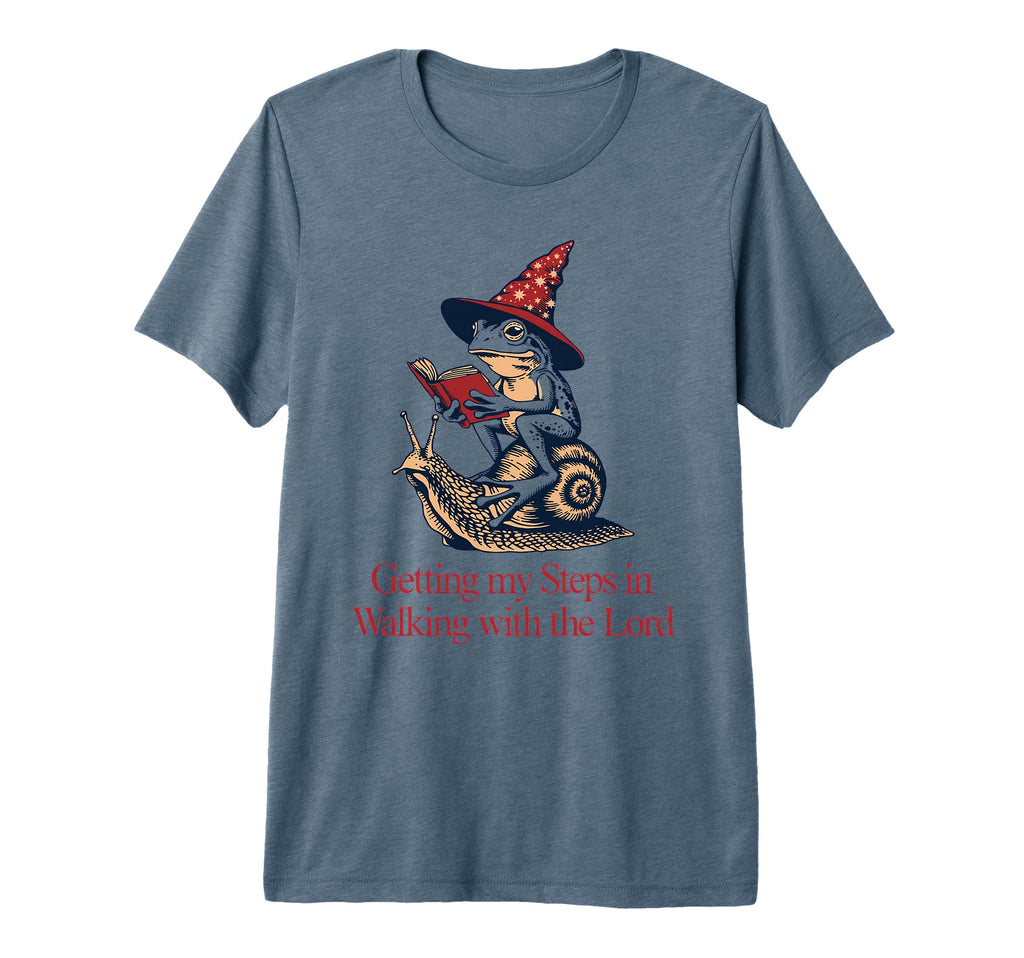 Getting My Steps Walking Lord Frog Tri T-Shirt - Graphic Print Men Women - T-Shirt, Sweatshirt, Hoodie