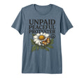 Unpaid Peaceful Protester Butterfly Flower T-Shirt - Trendy Graphic Unisex - T-Shirt, Sweatshirt, Hoodie