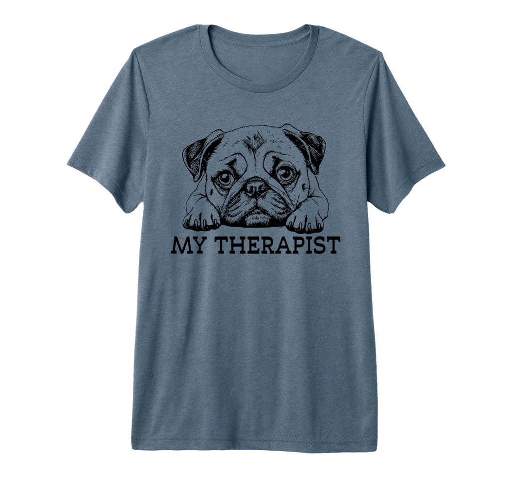 Funny Dog Owner Therapy Dog Lover Pug T-Shirt - Unique Graphic Men Women - T-Shirt, Sweatshirt, Hoodie
