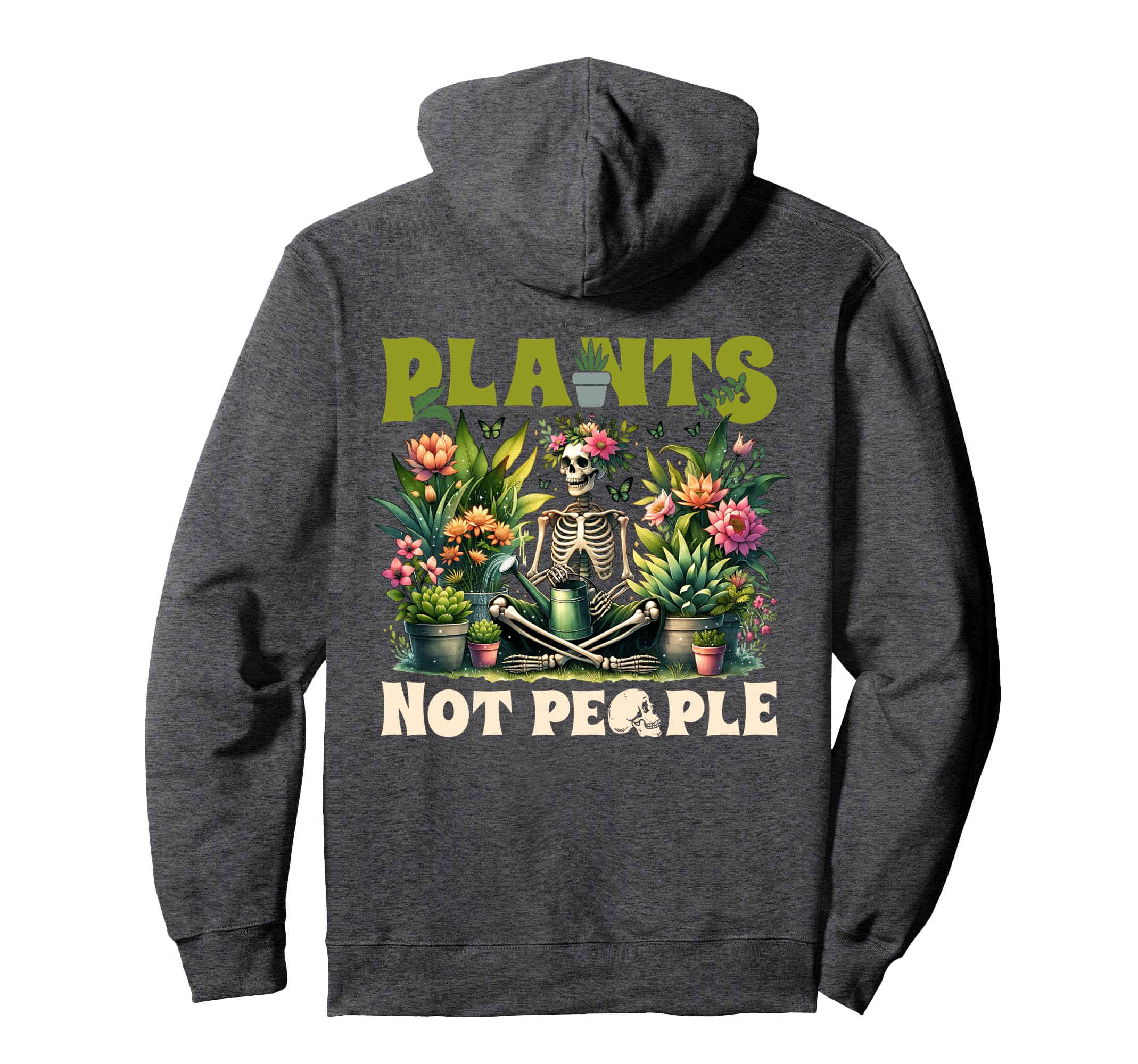 Plants Not People Skeleton Plant Hoodie - Minimalist Print Unisex - T-Shirt, Sweatshirt, Hoodie