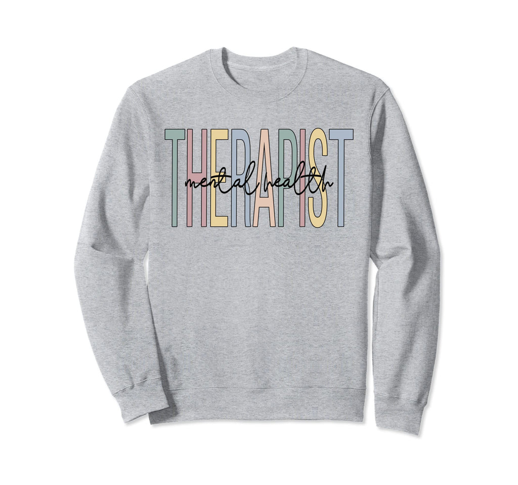 Mental Health Therapist Boho Sweatshirt - Custom Art Print Men Women - T-Shirt, Sweatshirt, Hoodie