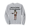Hold Im Overstimulated Frog Sweatshirt - Graphic Print Unisex - T-Shirt, Sweatshirt, Hoodie
