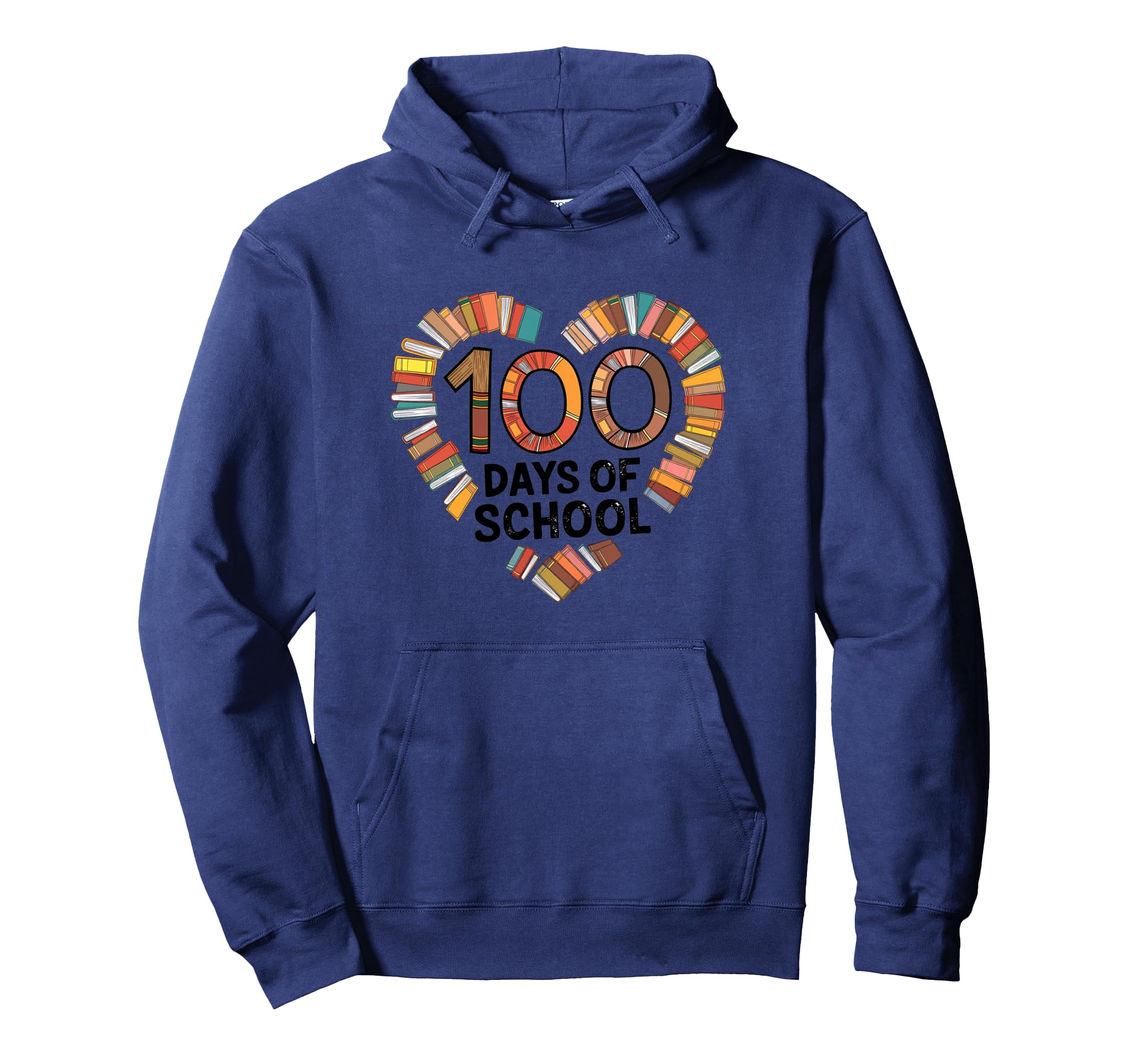 100 Days School Reading Lover Hoodie - Minimalist Print Unisex - T-Shirt, Sweatshirt, Hoodie