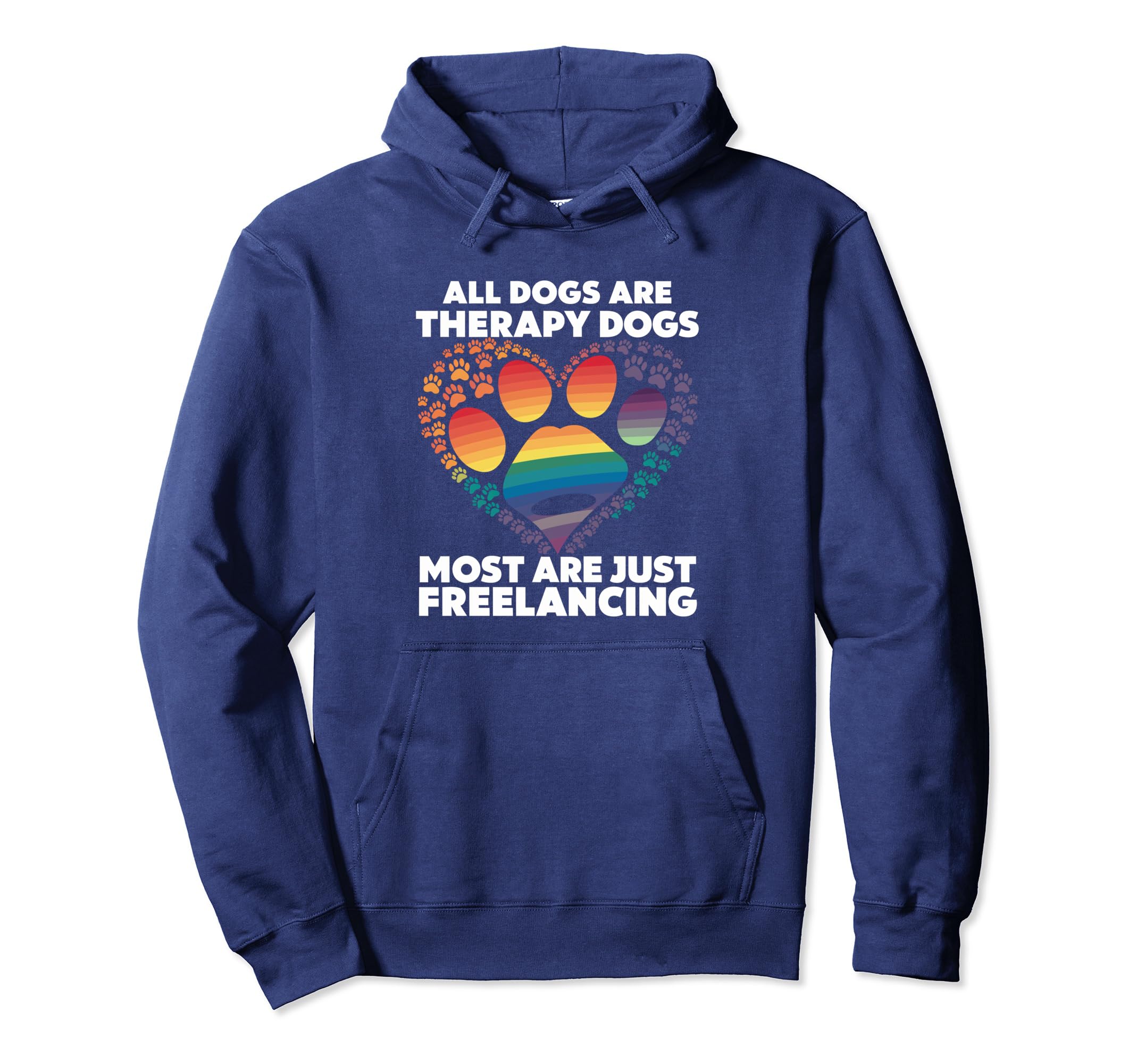 Therapy Dog Funny Hoodie - Minimalist Print Men Women - T-Shirt, Sweatshirt, Hoodie